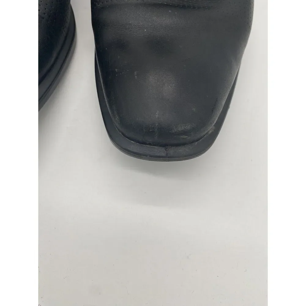 Ecco Mens Shock Point Black Oxford‎ Lace Up Dress Shoes Size 9-9.5 (43)